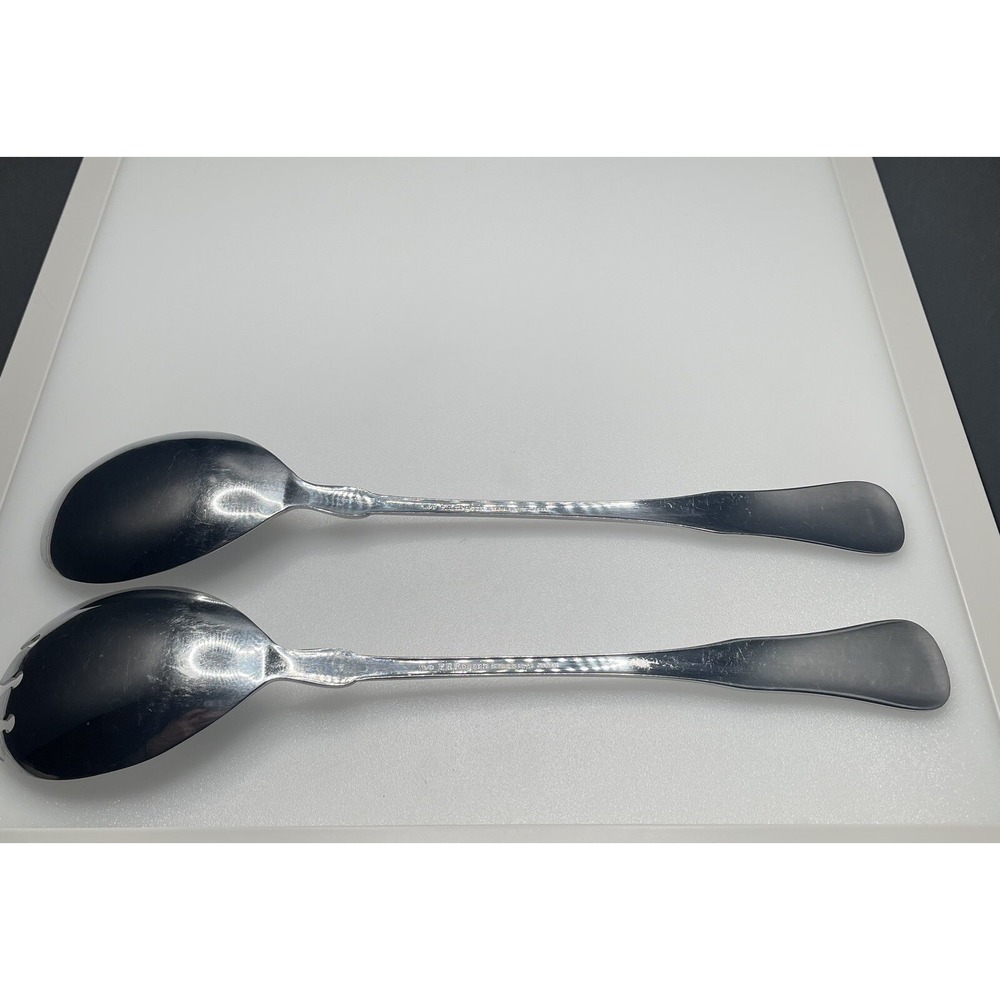 Vintage 1960s Rogers 18/0 Stainless Flatware Cutlery. 10" Serving Spoon & Spork - Picture 2 of 13